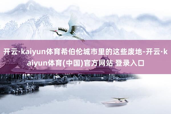开云·kaiyun体育希伯伦城市里的这些废地-开云·kaiyun体育(中国)官方网站 登录入口