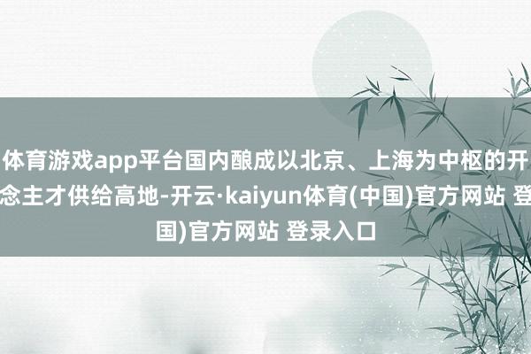 体育游戏app平台国内酿成以北京、上海为中枢的开源东说念主才供给高地-开云·kaiyun体育(中国)官方网站 登录入口